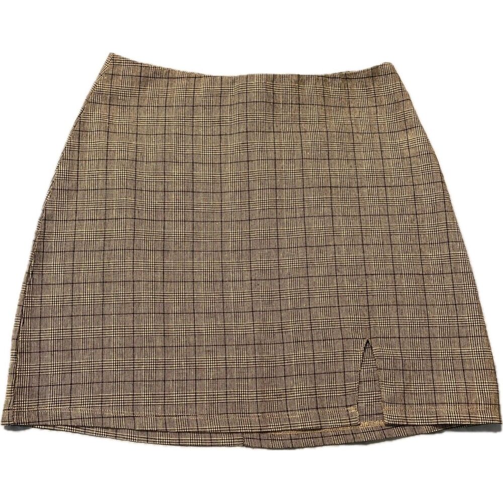 L.A. Hearts Women’s Grey and White Plaid Lightweight Skirt Size XS